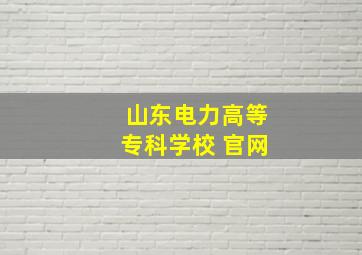 山东电力高等专科学校 官网